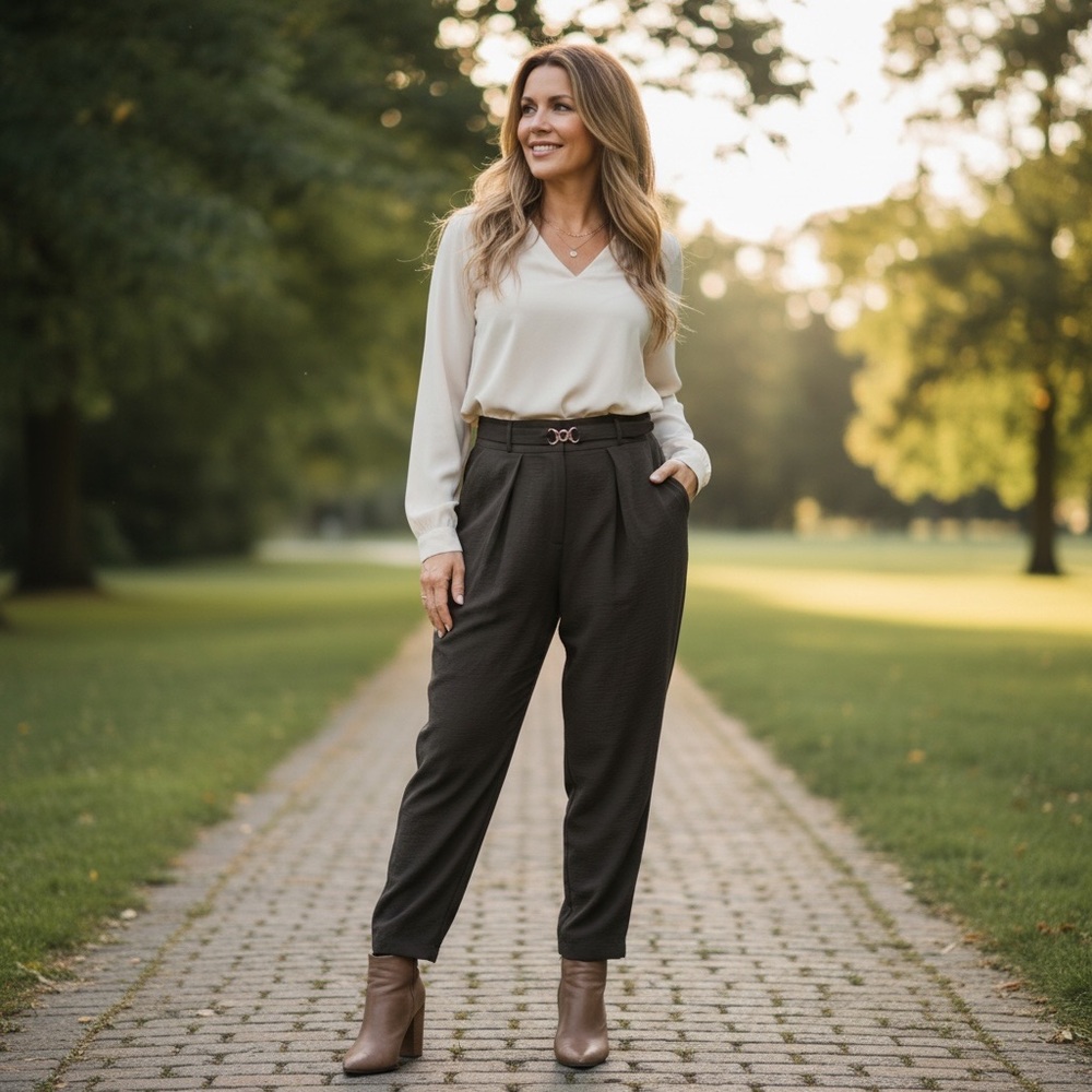 Carole Wren Black Wide Leg Pull-On Pants XL | Elastic Waist Minimalist